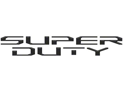 Hood Letter Inserts; Matte Black (23-25 F-250 Super Duty)