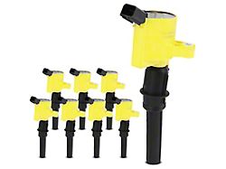Ignition Coils; Set of Eight; Yellow (99-04 5.4L F-250 Super Duty)