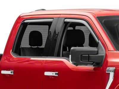 In-Channel Ventvisor Window Deflectors; Front and Rear; Dark Smoke (17-22 F-250 Super Duty SuperCab)