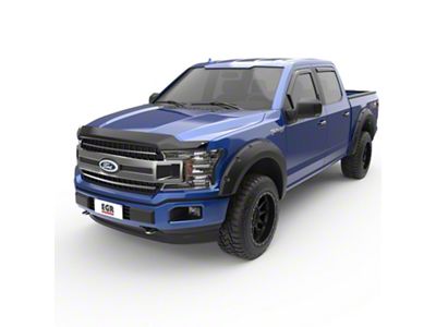 EGR In-Channel Window Visors; Front and Rear; Dark Smoke (17-24 F-250 Super Duty SuperCab)