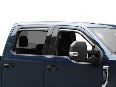 EGR In-Channel Window Visors; Front and Rear; Dark Smoke (17-24 F-250 Super Duty SuperCrew)