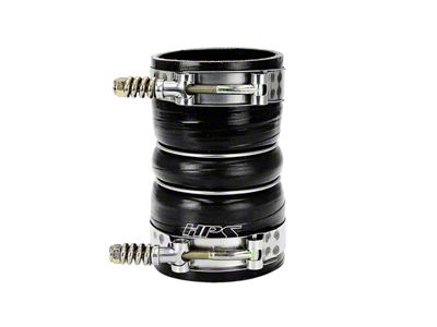 Intercooler Inlet Silicone Boot Hose with Clamps; Black (99-10 6.0L/6.4L/7.3L Powerstroke F-250 Super Duty)