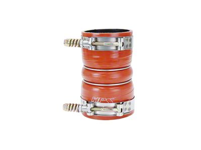 Intercooler Inlet Silicone Boot Hose with Clamps; Orange (99-10 6.0L/6.4L/7.3L Powerstroke F-250 Super Duty)