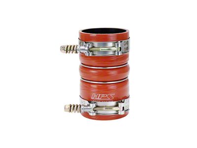 Intercooler Outlet Silicone Boot Hose with Clamps; Orange (03-07 6.0L Powerstroke F-250 Super Duty)