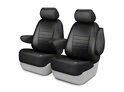 Fia LeatherLite Series Front Seat Covers; Black (17-25 F-250 Super Duty w/ Bucket Seats)