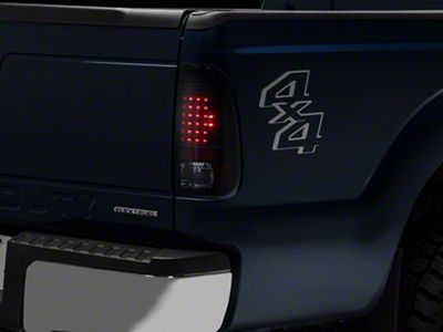 LED Tail Lights; Black Housing; Smoked Lens (11-16 F-250 Super Duty)