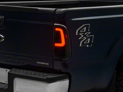 LED Tail Lights; Black Housing; Smoked Lens (11-16 F-250 Super Duty)