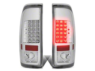 LED Tail Lights; Chrome Housing; Clear Lens (11-16 F-250 Super Duty)