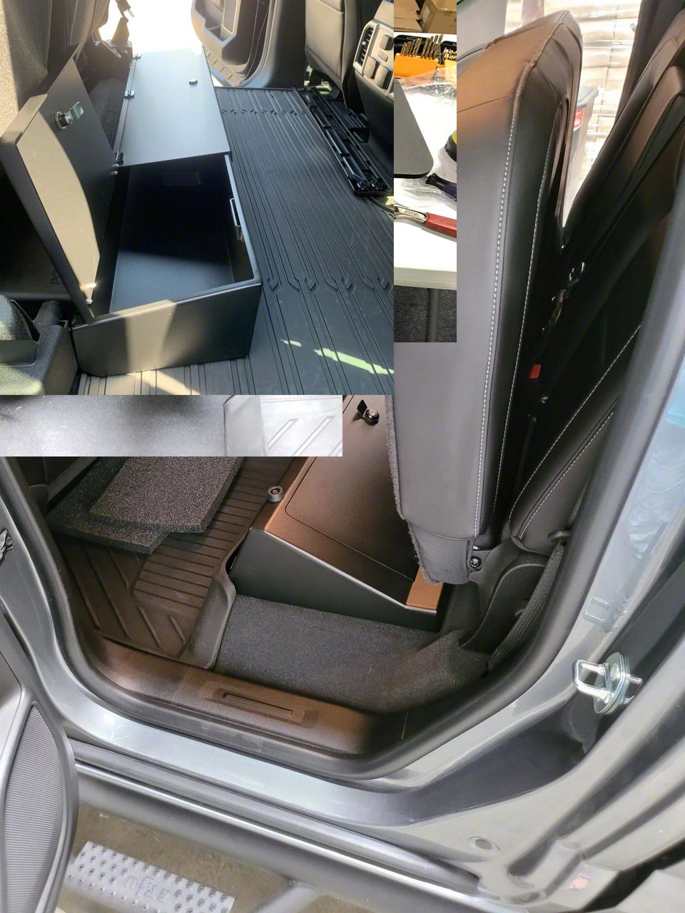 F250 Super Duty Lockable Rear Under Seat Storage (1724 F250 Super