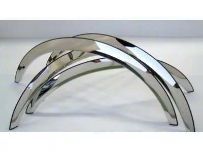 Long Style Fender Trim; Wide Width; Polished (11-16 F-250 Super Duty)