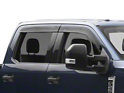 Low Profile Ventvisor Window Deflectors; Front and Rear; Dark Smoke (17-22 F-250 Super Duty SuperCrew)