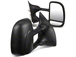 Manual Towing Mirrors; Black (99-07 F-250 Super Duty)