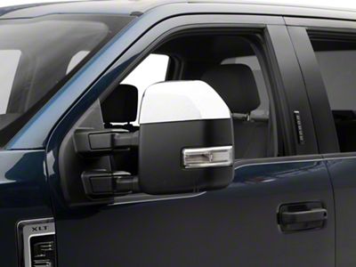 Mirror Covers; Chrome (17-24 F-250 Super Duty)