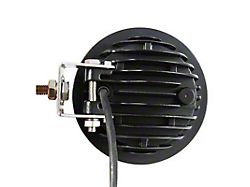 Modular Grille Guard with 5.30-Inch Red Round Flood LED Lights; Black (99-07 F-250 Super Duty)
