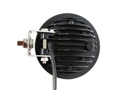 Modular Grille Guard with 5.30-Inch Red Round Flood LED Lights; Black (99-07 F-250 Super Duty)