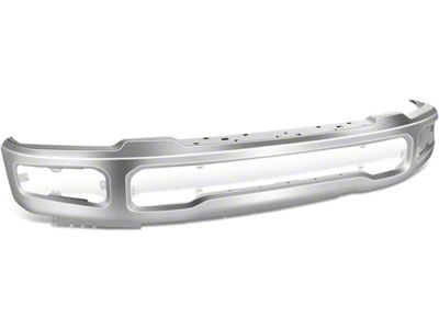 Modular Style Front Bumper; Chrome (23-26 F-250 Super Duty w/o Fog Lights & Adaptive Cruise Control)