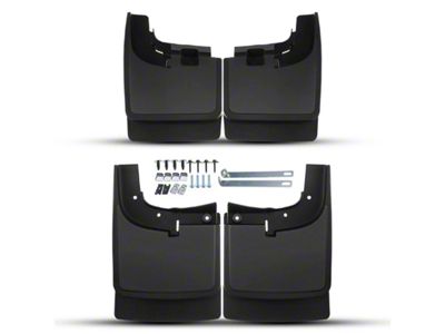 Mud Flap Splash Guards; Front and Rear (17-19 F-250 Super Duty)
