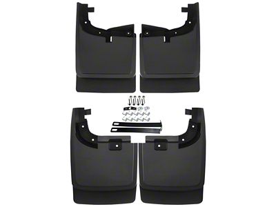Mud Flap Splash Guards; Front and Rear (17-19 F-250 Super Duty SRW)