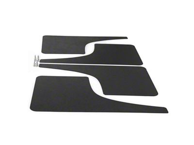Mud Flaps; Front and Rear; Gloss Black Vinyl (11-16 F-250 Super Duty)