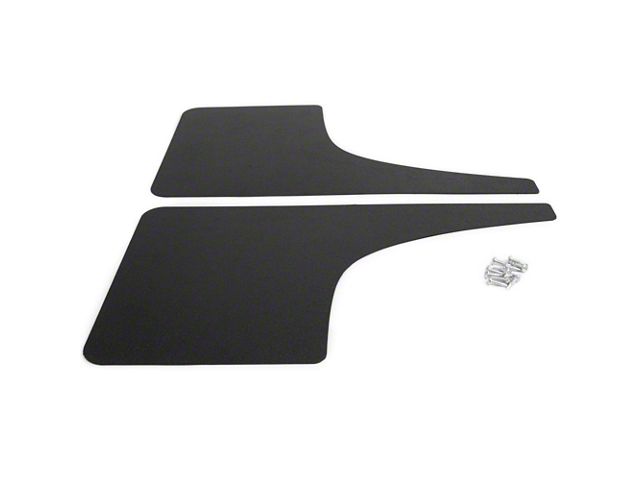 Mud Flaps; Rear; Gloss Black Vinyl (17-24 F-250 Super Duty)