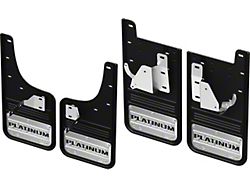 No-Drill Mud Flaps with Platinum Logo; Front and Rear (23-26 F-250 Super Duty, Excluding Tremor)
