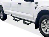 Octagon Tube Drop Style Nerf Side Step Bars; Black (17-25 F-250 Super Duty SuperCab)