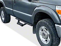Octagon Tube Drop Style Nerf Side Step Bars; Black (11-16 F-250 Super Duty Regular Cab)