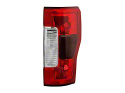 OEM Style Tail Lights; Chrome Housing; Red/Clear Lens; Passenger Side (17-19 F-250 Super Duty w/ Factory Halogen BLIS Tail Lights )