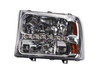 Bryght Chrome Housing Clear Corner Headlights For 99-04 Ford F250 F350 Super Duty