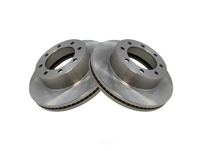 Plain Vented 8-Lug Rotors; Front Pair (12-19 4WD F-250 Super Duty)