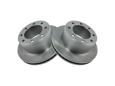 Plain Vented 8-Lug Rotors; Rear Pair (11-12 F-250 Super Duty)