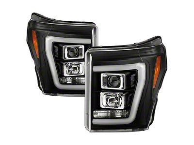 Platinum Series Version 2 High-Power LED Module Headlights; Black Housing; Clear Lens (11-16 F-250 Super Duty)