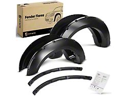 Pocket Rivet Style Fender Flares; Black (17-22 F-250 Super Duty SRW)
