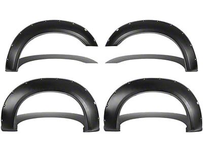 Pocket-Riveted Style Fender Flares; Glossy Black (11-16 F-250 Super Duty)