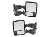 Powered Heated Power Folding Towing Mirrors with Chrome and Textured Black Cap (08-10 F-250 Super Duty w/ Marker Lights)