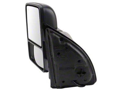 Powered Heated Towing Mirror with Turn Signal; Textured Black; Driver Side (11-12 F-250 Super Duty)