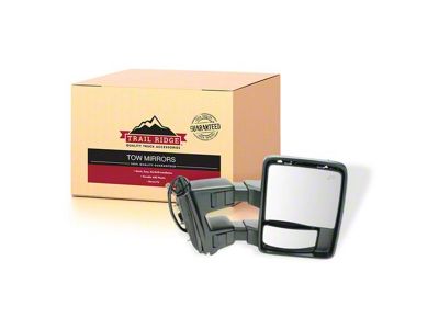 Powered Heated Towing Mirror with Turn Signal; Textured Black; Passenger Side (08-10 F-250 Super Duty w/o Memory Mirrors)