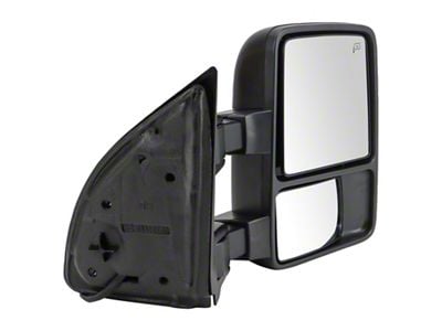 Powered Heated Towing Mirrors with Turn Signal and Temperature Sensor; Textured Black; Passenger Side (11-12 F-250 Super Duty w/ Memory Mirrors)