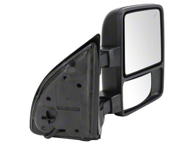 Powered Heated Towing Mirrors with Turn Signal and Temperature Sensor; Textured Black; Passenger Side (11-12 F-250 Super Duty w/o Memory Mirrors)