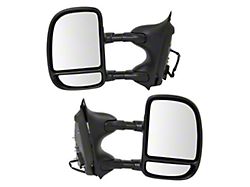 Powered Non-Heated Towing Mirrors; Textured Black (99-07 F-250 Super Duty)