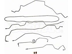 Pre-Bent Brake Line Kit; Stainless Steel (99-00 4WD F-250 SuperDuty SuperCab w/ 6-3/4-Foot Bed & 2-Wheel ABS)