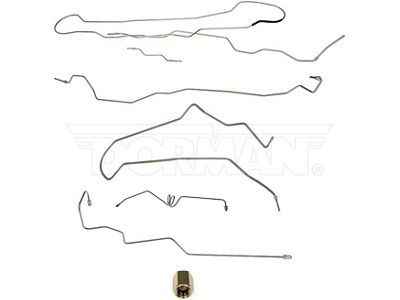 Pre-Bent Brake Line Kit; Stainless Steel (99-00 4WD F-250 SuperDuty Regular Cab w/ 2-Wheel ABS)