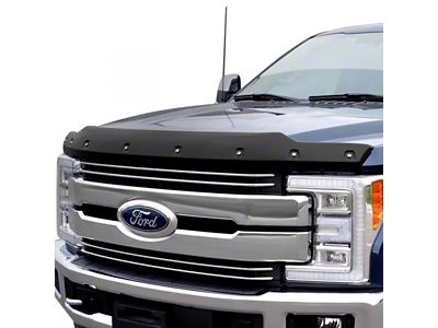 Premium Bolt-On Look Hood Deflector; Paintable Tough Guard (17-22 F-250 Super Duty)