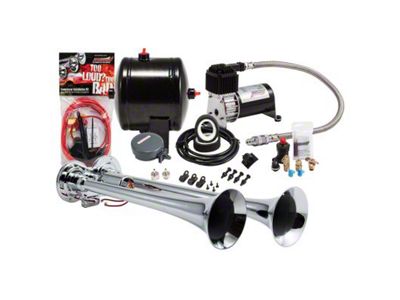 ProBlaster Compact Dual Air Horn System; Chrome (Universal; Some Adaptation May Be Required)