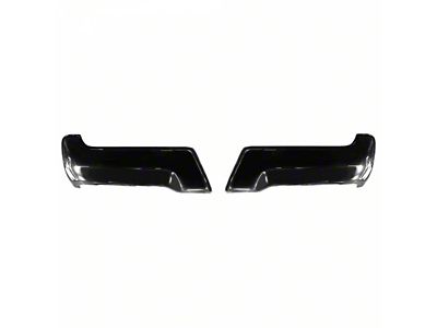 Rear Bumper Cover; Not Pre-Drilled for Backup Sensors; Gloss Black (17-22 F-250 Super Duty)