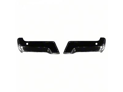 Rear Bumper Cover; Pre-Drilled for Backup Sensors; Gloss Black (17-22 F-250 Super Duty)