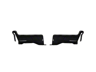 Rear Bumper Covers; Gloss Black (23-25 F-250 Super Duty)