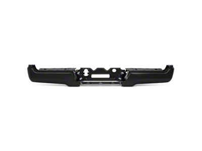 Rear Bumper; Not Pre-Drilled for Backup Sensors; Black (17-22 F-250 Super Duty)