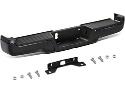 Rear Bumper; Not Pre-Drilled for Backup Sensors; Black (17-22 F-250 Super Duty)