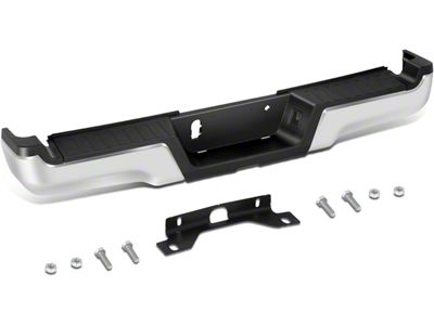 Rear Bumper; Not Pre-Drilled for Backup Sensors; Chrome (17-22 F-250 Super Duty)
